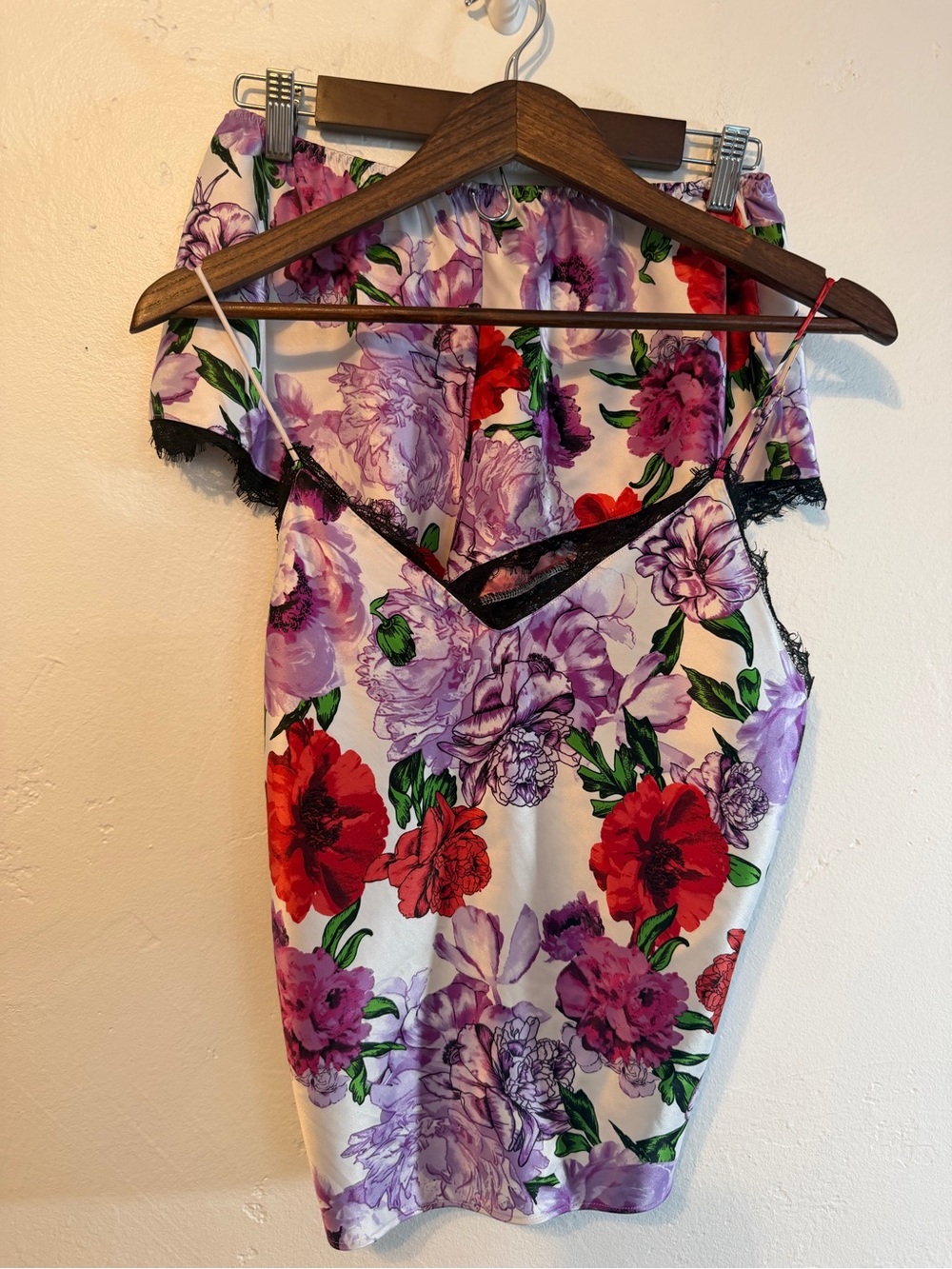 Victoria's Secret 2 piece Lace Floral Sleep set sz small